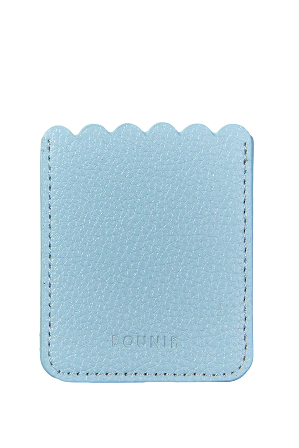 SCALLOP - light blue vegan leather pocket