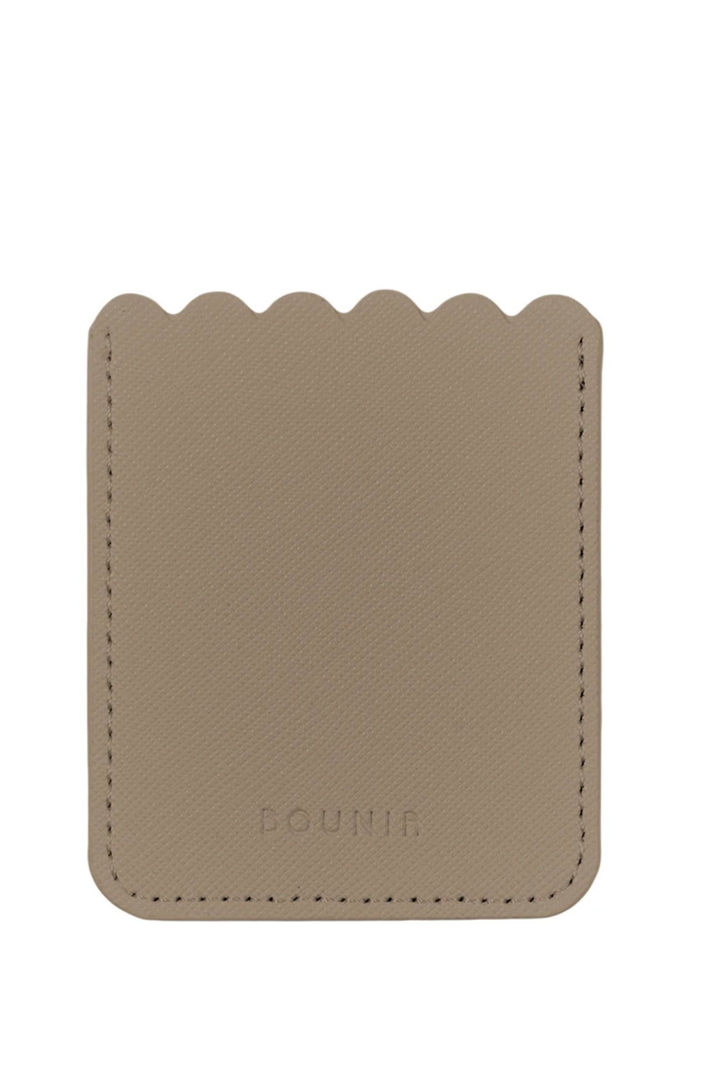 SCALLOP - taupe vegan leather pocket