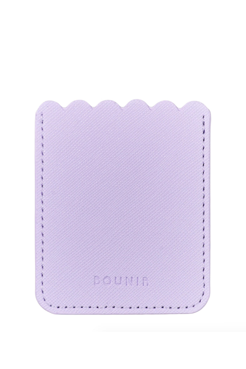 SCALLOP - violet vegan leather pocket