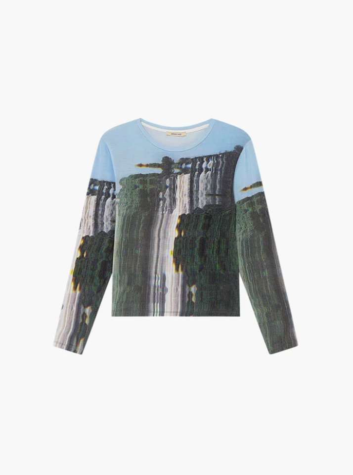 VICTORIA - Waterfall Print Tshirt