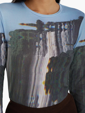 VICTORIA - Waterfall Print Tshirt